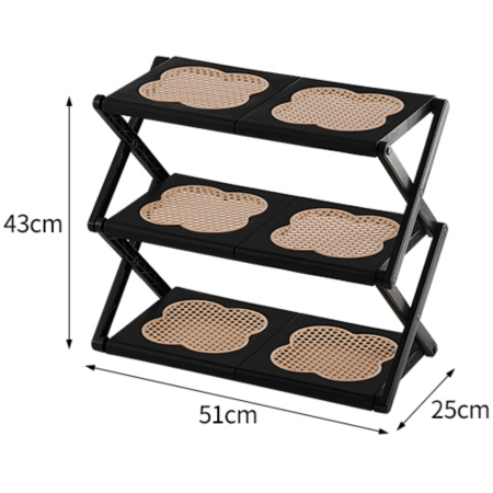 Organizatoare încălțăminte - Suport incaltaminte pliabil multifunctional cu 3 rafturi SHYE-6960-3