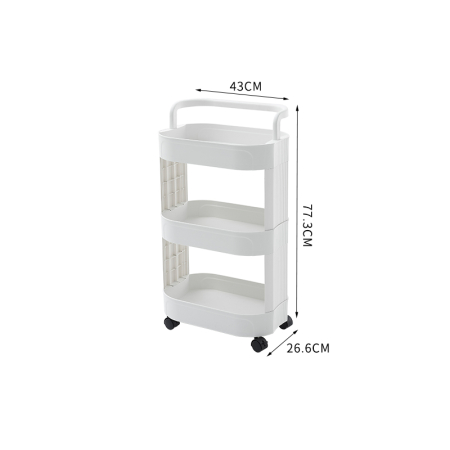 Suporturi și accesorii de baie - Suport universal pentru baie sau bucatarie cu 3 polite si roti SHYE-6502
