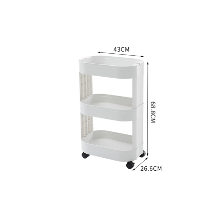 Suport universal pentru baie sau bucatarie cu 3 polite si roti SHYE-6505 [1]