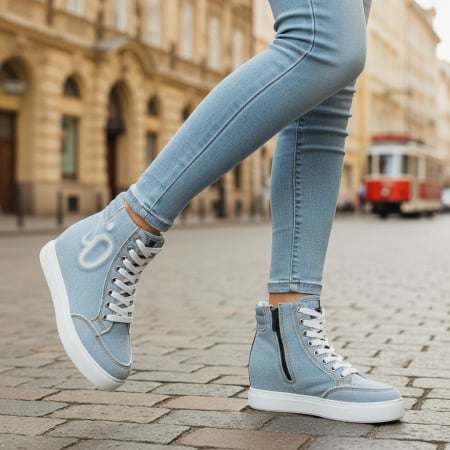 Teniși - Tenisi inalti Q983albastru