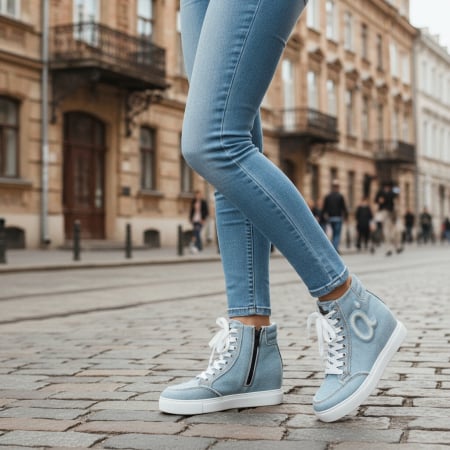 Teniși - Tenisi inalti Q983albastru