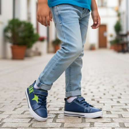 Pantofi sport de copii - Tenisi VC-54.55bleumarin/verde