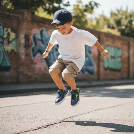 Pantofi sport de copii - Tenisi VC-54.55bleumarin/verde