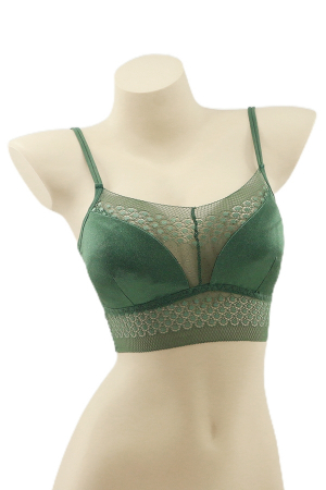 Bustiere - Top cu accente dantela YAN-002verde