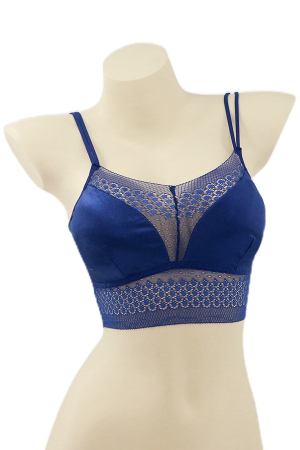 Bustiere - Top cu accente dantela YAN-002bleumarin