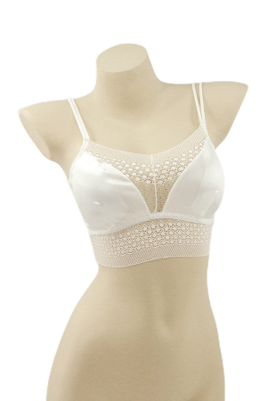 Bustiere - Top cu accente dantela YAN-002alb