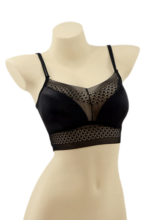 Bustiere - Top cu accente dantela YAN-002negru