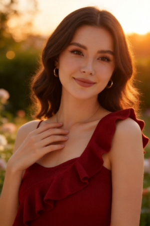 Îmbrăcăminte damă - Top cu volane XPX-25002rosu