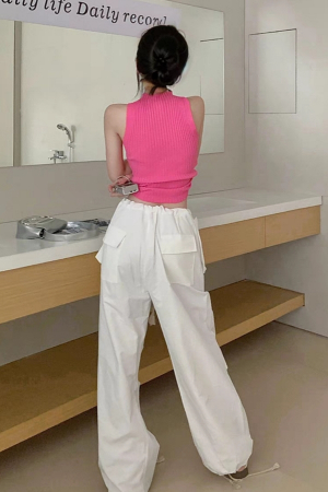 Îmbrăcăminte damă - Top din tricot XBX-3511roz