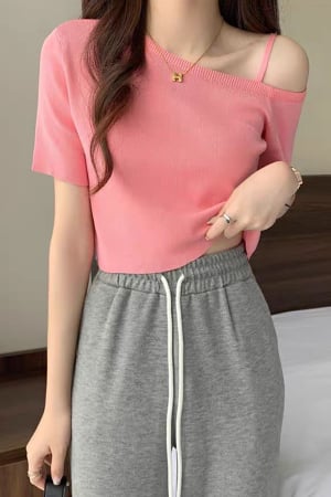 Îmbrăcăminte damă - Top din tricot XPX-11215roz