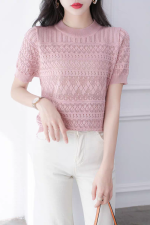Îmbrăcăminte damă - Top din tricot XPX-8793roz