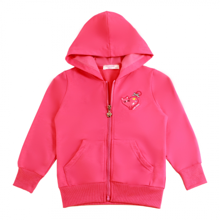 Treninguri - Trening cu gluga 2 piese si mini rucsac Y-323fucsia