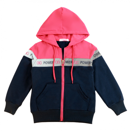 Treninguri - Trening cu gluga 2 piese Y-307fucsia