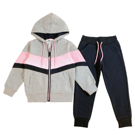 Treninguri - Trening cu gluga 2 piese Y-326gri