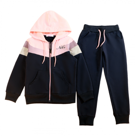Treninguri - Trening cu gluga 2 piese Y-332roz deschis