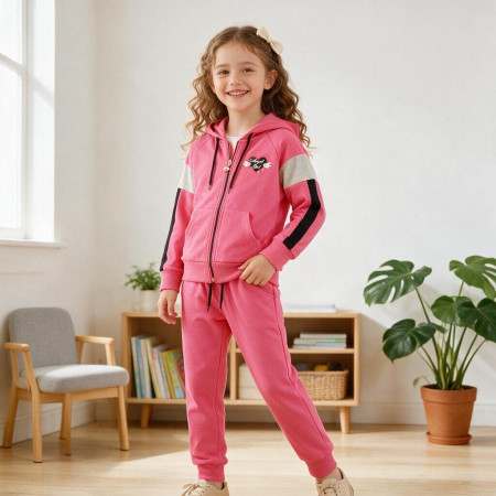 Treninguri - Trening cu gluga 2 piese Y-330fucsia