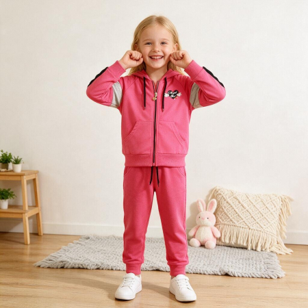 Treninguri - Trening cu gluga 2 piese Y-330fucsia