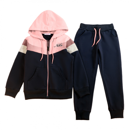 Treninguri - Trening cu gluga 2 piese Y-332roz inchis