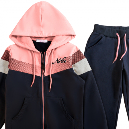 Treninguri - Trening cu gluga 2 piese Y-332roz inchis
