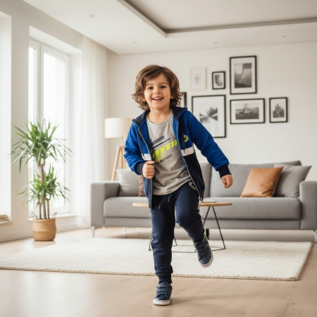 Treninguri - Trening cu gluga 3 piese Y-623albastru