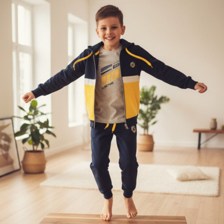 Treninguri - Trening cu gluga 3 piese Y-623galben