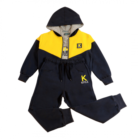 Treninguri - Trening cu gluga 3 piese Y-605galben