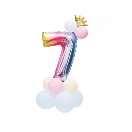 Baloane - Set aranjament 14 baloane cifra ' 7 ' 80 cm TZ5274-7