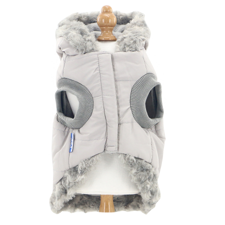 Animale de companie - Vesta cu gluga flausata XINA2120gri deschis