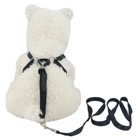 Accesorii animale de companie - Vesta cu nasturi si papion + lesa MDL-32negru