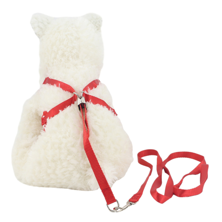 Accesorii animale de companie - Vesta cu nasturi si papion + lesa MDL-32rosu