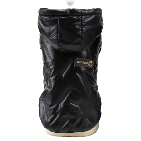 Haine - Vesta flausata cu gluga DOG-18negru