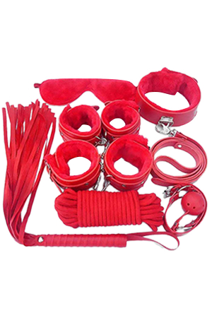 Accesorii erotică - Set 8 jucarii erotice pentru jocuri bondage de dormitor YML-3099rosu