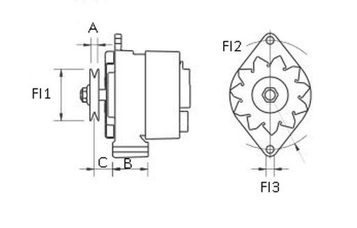 ALTERNATOR 12V CU RELEU U445-U65 [4]
