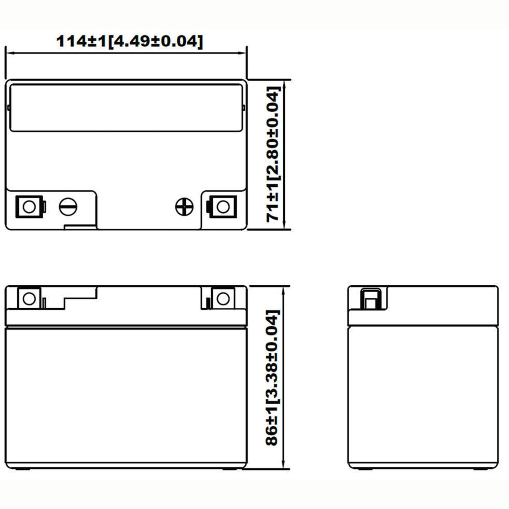 Baterie moto 4 Ah POWEROAD Yucell [2]