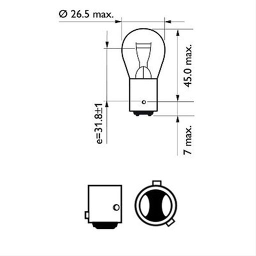 BEC SEMN 12V 21W/4W PHILIPS [2]
