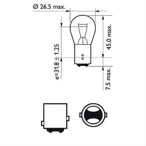 BEC SEMN 12V 21W/5W PHILIPS [2]