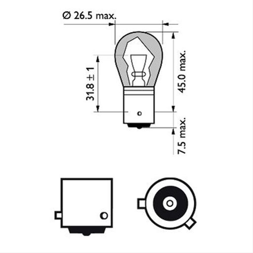 BEC SEMN 12V 21W GALBEN PHILIPS [2]
