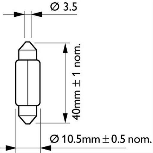 BEC SOFIT 12V 5W 43MM PHILIPS [2]