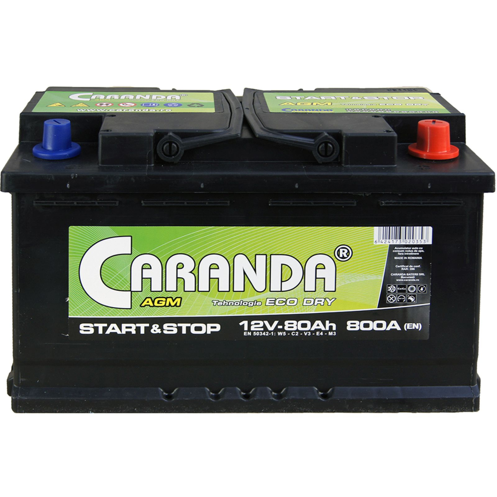 Caranda Start-Stop AGM 80Ah 800A [2]