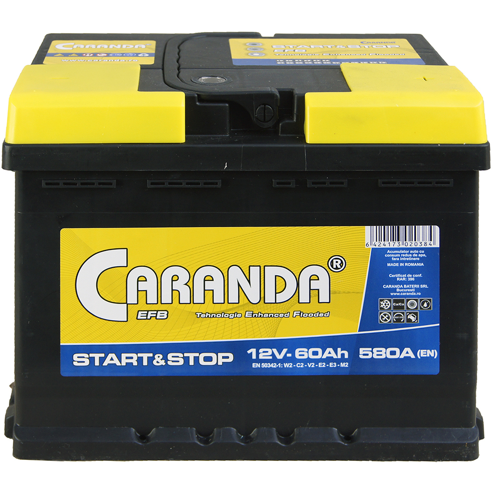 Caranda Start-Stop EFB 60Ah 580A [2]