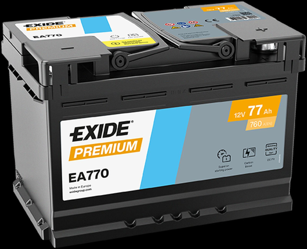 EXIDE Premium 77Ah 760A EA770 [2]