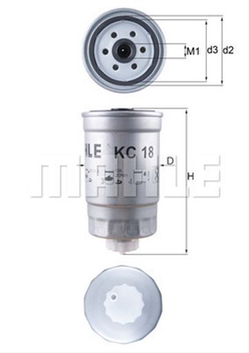 Filtru combustibil KC18 MAHLE [2]