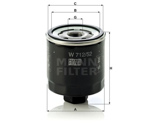 Filtru ulei W712/52 MANN [1]
