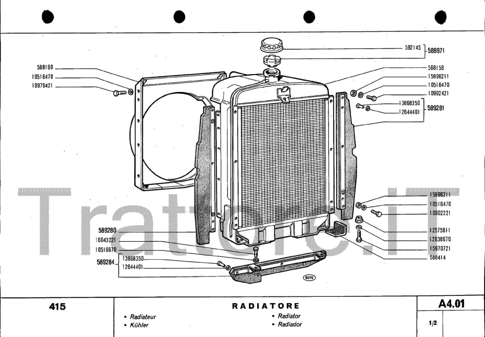 Radiator apa 123/588156 FIAT 415 CUPRU Bepco [3]