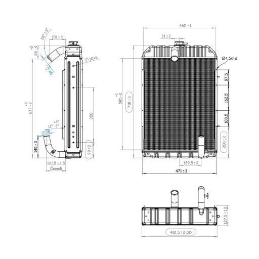 Radiator apa cupru tractor UTB U650 KADA [2]