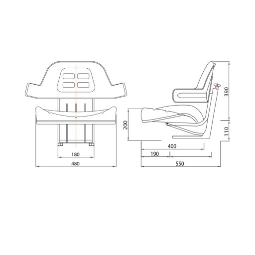 SCAUN CABINA NEGRU U445 U650 [4]