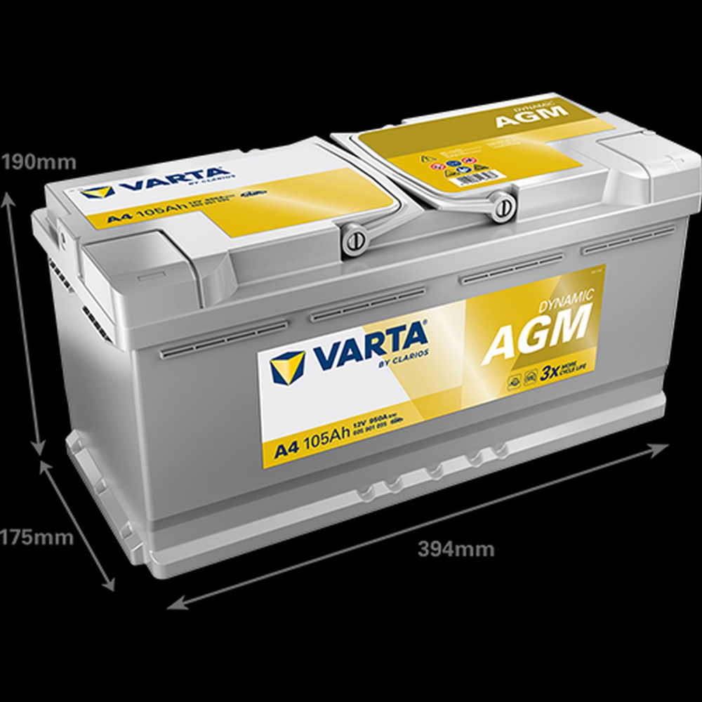 VARTA Dynamic AGM A4 105Ah 950A Start-Stop [1]
