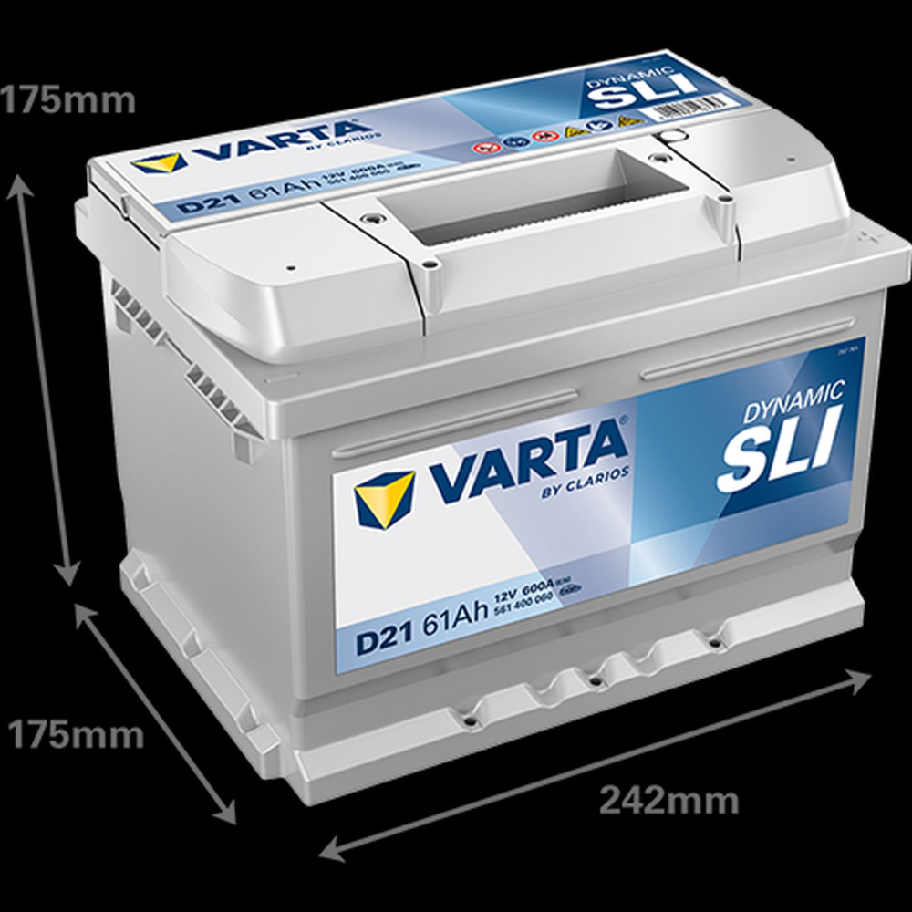VARTA SILVER Dynamic D21 61Ah 600A [2]