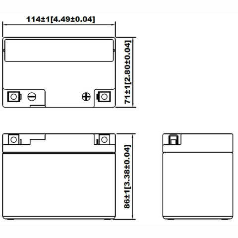 Baterie moto 4 Ah POWEROAD Yucell [1]