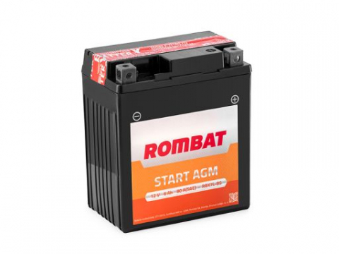 Electrice - Baterie moto 6Ah 80A Start AGM ROMBAT